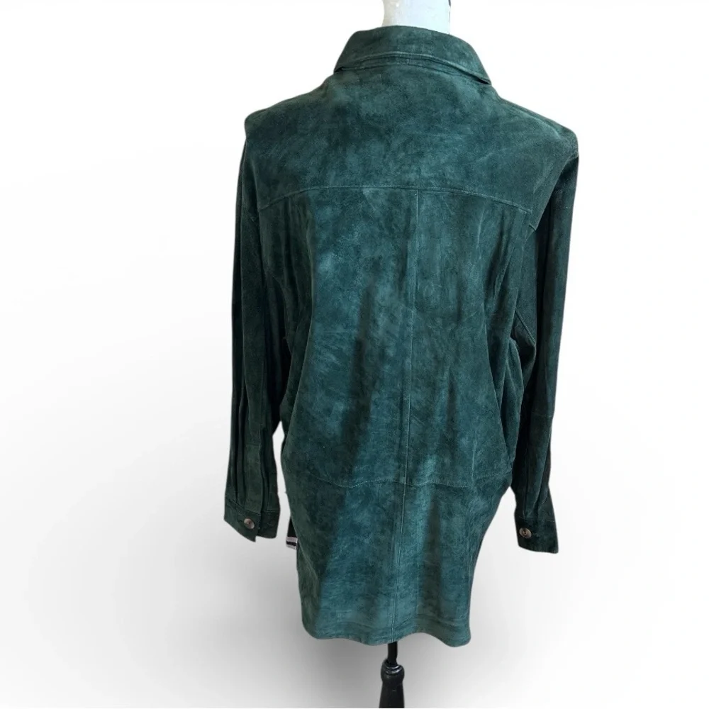 Vintage The Limited Classic 100% Leather Green Suede Jacket Women’s Medium